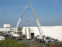 Traitement de l'eau : Construction et mise en 1/2uvre d'une tour de pr�ozonation. Capacit� (50 m3) 